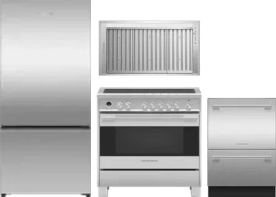 4 Piece Package Includes Refrigerator, Range, Hood And Dishwasher